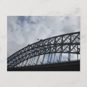 Sydney Harbour Bridge med australiensiska flaggan Vykort