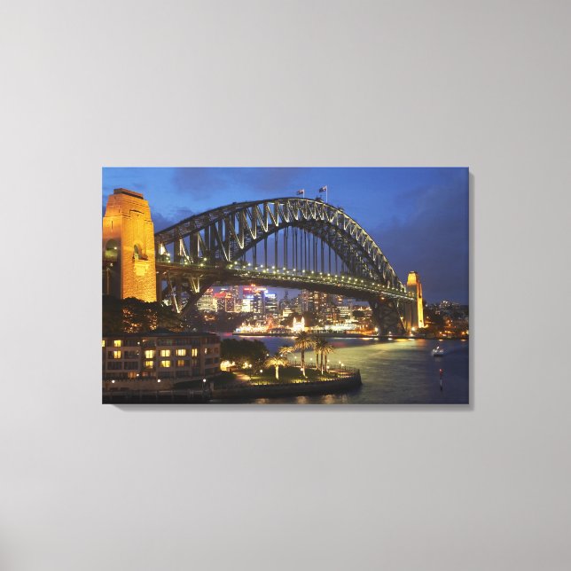 Sydney Harbour Bridge och Park Hyatt Sydney Hotel Canvastryck (Framsida)