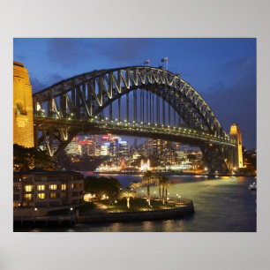 Sydney Harbour Bridge och Park Hyatt Sydney Hotel Poster