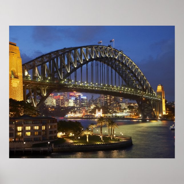 Sydney Harbour Bridge och Park Hyatt Sydney Hotel Poster (Framsidan)