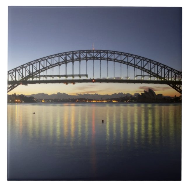 Sydney Harbour Bridge och Sydney Opera House vid Kakelplatta (Framsidan)