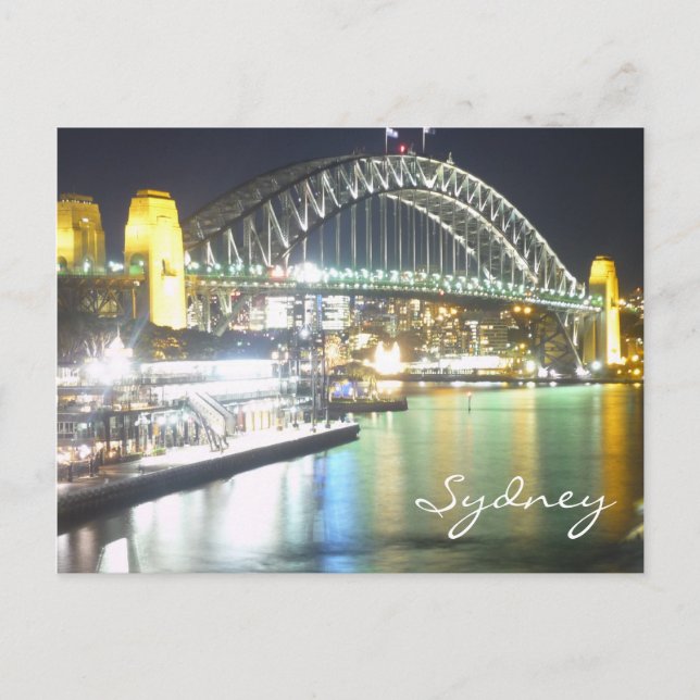 sydney harbour bridge reflekterar vykort (Framsida)