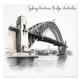 Sydney Harbour Bridge sketch Fototryck