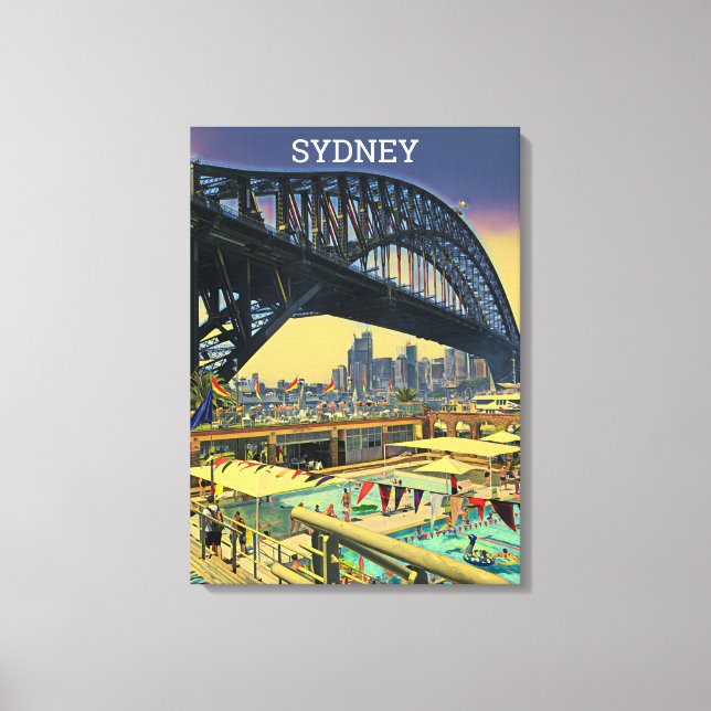 Sydney Harbour Bridge Travel print Canvastryck (Framsida)