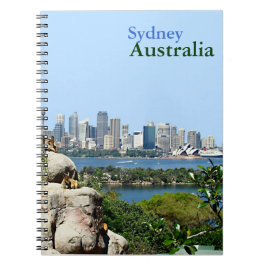 Sydney Harbour från Zoo Anteckningsbok Med Spiral