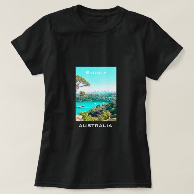 Sydney Harbour Skyline view Mosman T Shirt (Design framsida)