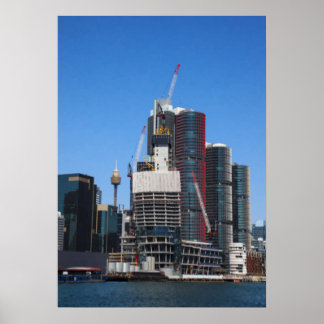Sydney Harbour Stadsscen målning Poster