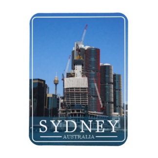 Sydney Harbour Stadssiluett Målerisk Magnet