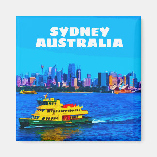 Sydney Harbour Vintage resor Art Magent Magnet