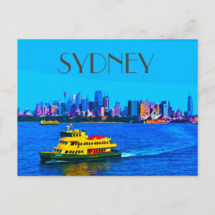 Sydney Harbour Vintage resor Art Postcard Vykort