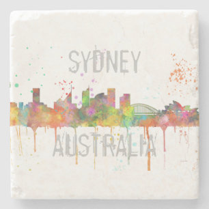 SYDNEY HORISONT FÖR NSW AUSTRALIEN UNDERLÄGG STEN