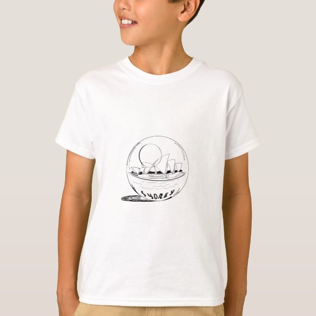 Sydney i en glasglob t shirt (Framsida)