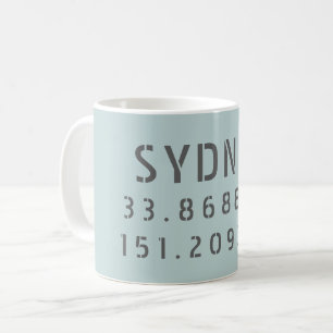 Sydney Latitude Longitud Kaffemugg