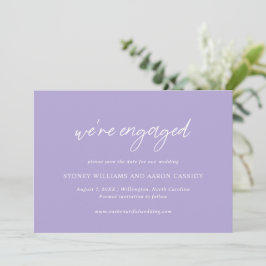 Sydney Lavender Modern Bröllop Spara Datumet