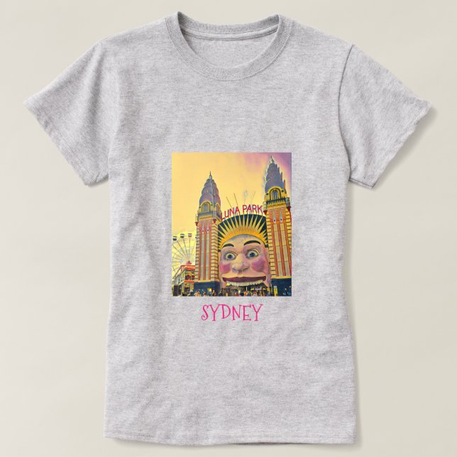 Sydney Luna Park-roligten för nöjesresor T Shirt (Design framsida)