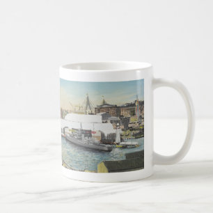 Sydney maritimt museum från hotellbalkong. 1998 kaffemugg