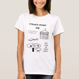 Sydney Mode: ON | Landmark och Café Bord T Shirt