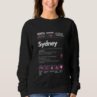 Sydney Namn-gåva till Women Sydney Sarcastic Nutri T Shirt