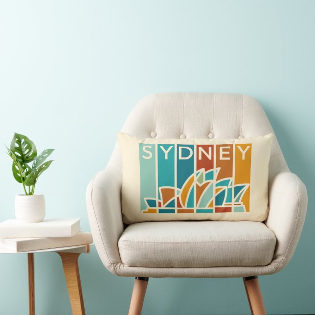Sydney Opera House Abstrakt for Travel Enthusiast Lumbarkudde (Stol)