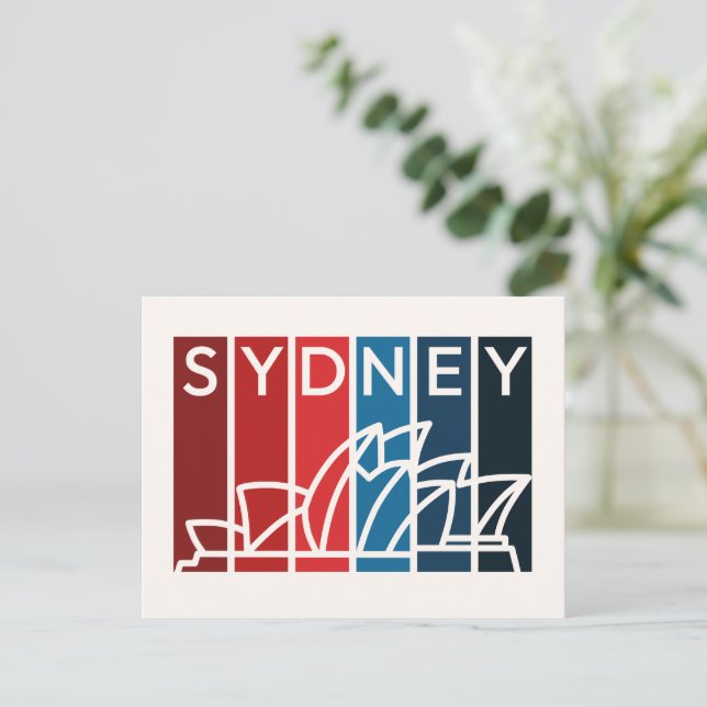 Sydney Opera House Abstrakt Konst Kort (Stående Fram)