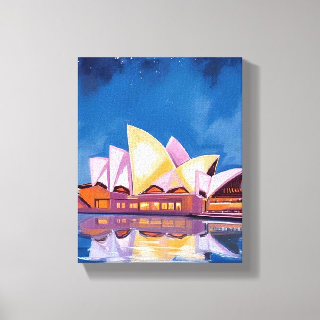 Sydney Opera House, Australia Painting Canvastryck (Framsida)