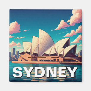 Sydney Opera House Australia sideview Magnet