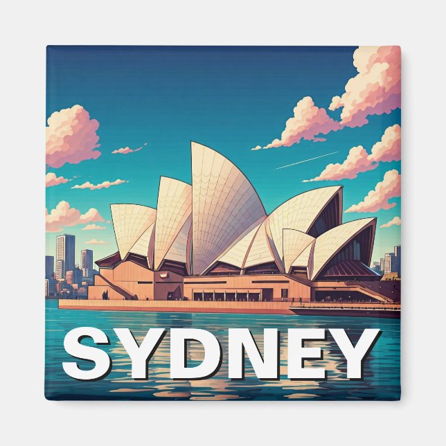 Sydney Opera House Australia sideview Magnet (Framsidan)