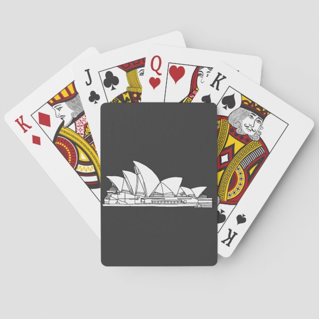 Sydney Opera House Australia teckning sketch Casinokort (Baksidan)