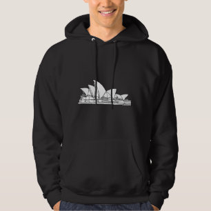 Sydney Opera House Australia teckning sketch Hoodie