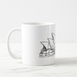 Sydney Opera House Australia teckning sketch Kaffemugg
