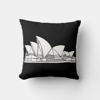 Sydney Opera House Australia teckning sketch Kudde