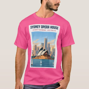 Sydney Opera House Australia Travel Poster T Shirt