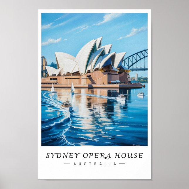 Sydney Opera House Australia Wall Art Poster (Framsidan)