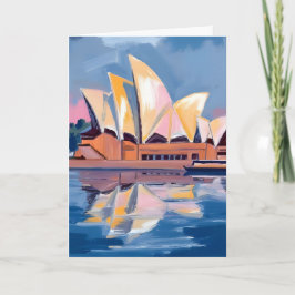Sydney Opera House Australien Akvarell Kort