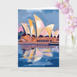 Sydney Opera House Australien Akvarell Kort