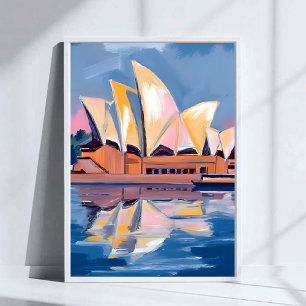 Sydney Opera House Australien Akvarell Poster