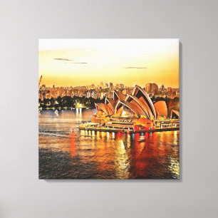 Sydney Opera House, Australien Canvastryck