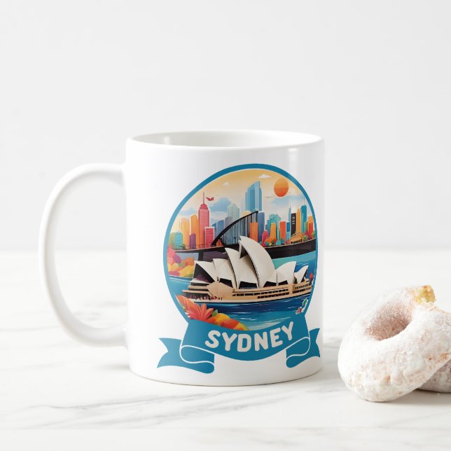 Sydney Opera House Australien Kaffemugg (Med munk)