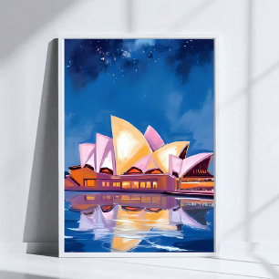 Sydney Opera House, Australien Målning Poster