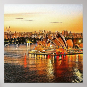 Sydney Opera House, Australien Poster