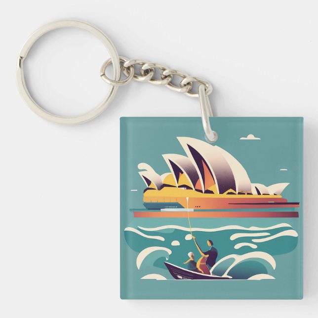 Sydney Opera House Australien, som målar souvenir (Framsidan)