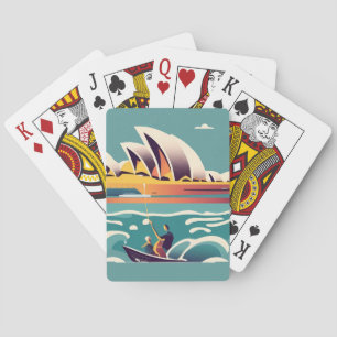 Sydney Opera House Australien, som målar souvenir Casinokort