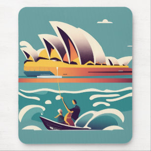 Sydney Opera House Australien, som målar souvenir Musmatta