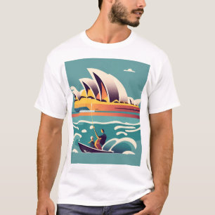 Sydney Opera House Australien, som målar souvenir T Shirt