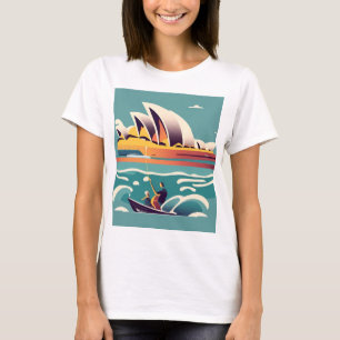 Sydney Opera House Australien, som målar souvenir T Shirt