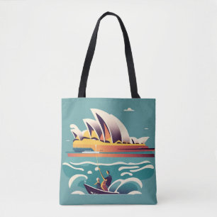 Sydney Opera House Australien, som målar souvenir Tygkasse