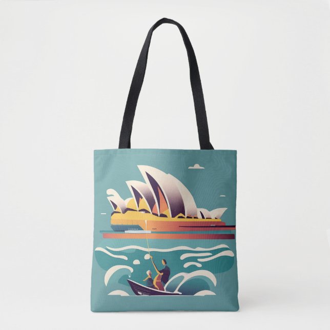 Sydney Opera House Australien, som målar souvenir Tygkasse (Framsida)