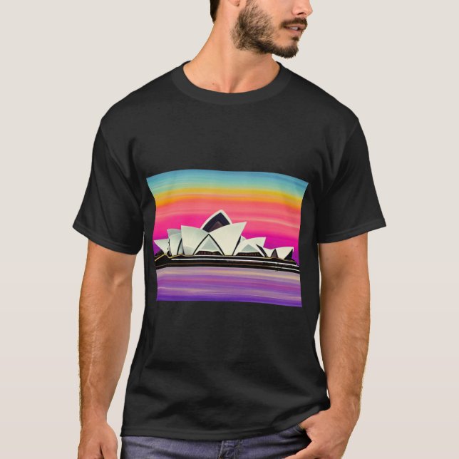 Sydney Opera House Australien T Shirt (Framsida)