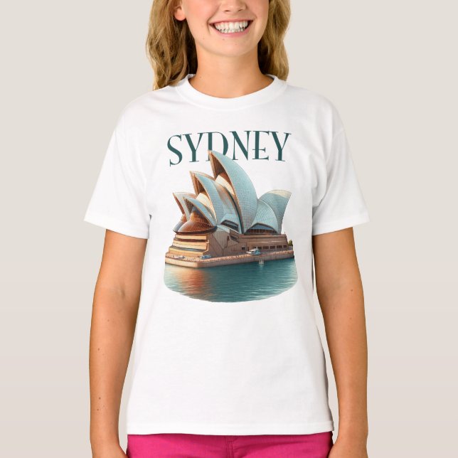 Sydney Opera House Australien T Shirt (Framsida)