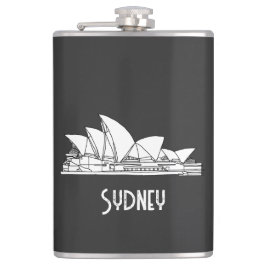Sydney Opera House Australien teckning souvenir Fickplunta